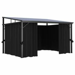 Vida XL International B.V. VidaXL Gazebo With Curtain Anthracite Garden Canopy Shelter Party Tent Marquee 17 Vida XL International B.V. VidaXL Gazebo With Curtain Anthracite Garden Canopy Shelter Party Tent Marquee -EZ Vane Shop bb81da330250fdf6 8778 w800 h800 b1 p0