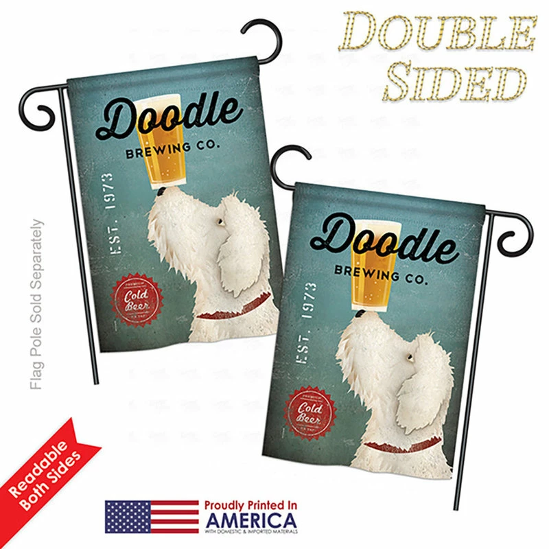 Breeze Decor Doodle Brewing Nature, Everyday Garden Flag 13"x18.5" - Image 3