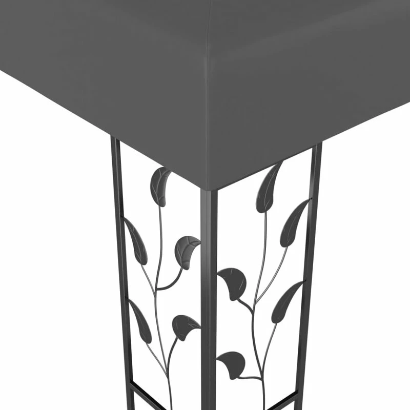Vida XL International B.V. VidaXL Gazebo With Double Roof 9.8'x13.1' Anthracite Garden Outdoor Sunshade - Image 5