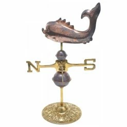 Renovators Supply Manufacturing Weathervane Polished Solid Copper Whale Desktop |