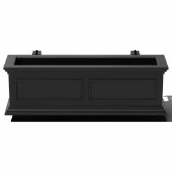 Veradek Brixton Window Box Planter With Bracket, 36", Black