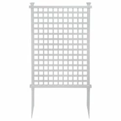 Enclo Privacy Screens 4.8'Hx3'W White Vinyl Highland-Lattice Privacy Screen, 2-Pack