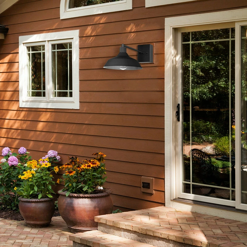 Globe Electric Matte Black Outdoor Indoor Wall Sconce - Image 3