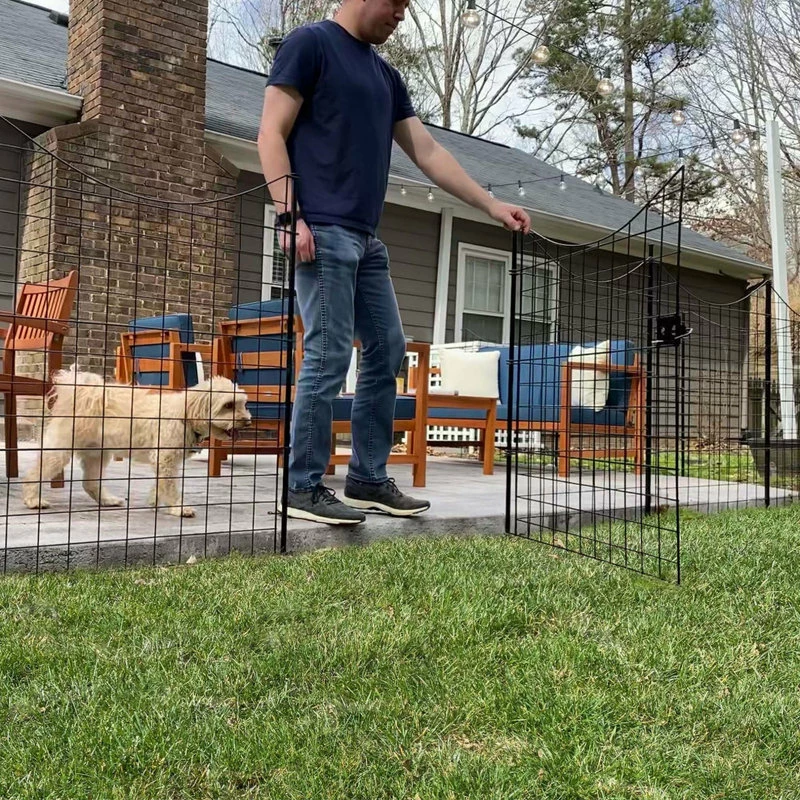 Zippity Ourdoor Products Black Metal Zippity Gate With 4-Fence Panels - Image 2