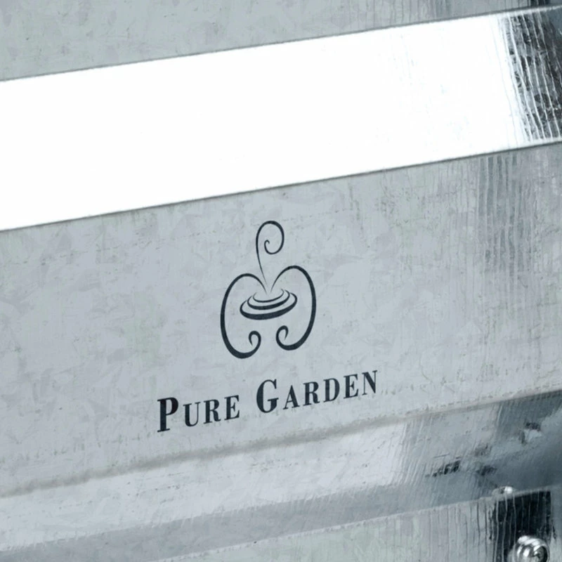 Pure Garden Raised Garden Bed Kit With Adjustable Galvanized Iron 23.5"Lx23.5"Wx12"H - Image 4