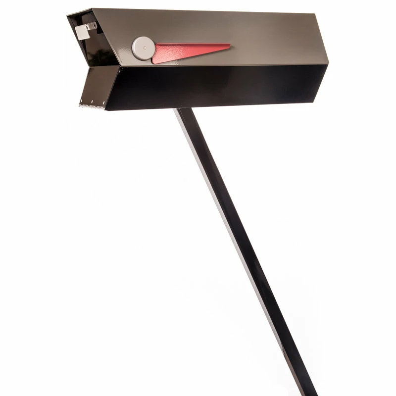 Modbox USA, Inc. ModboxUSA Mid-Century Modern Curbside Mailbox | Two Tone, Eucalyptus And Black