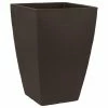 Tusco Products (#MSQT19ES) Modern Planter, Tall Square, Espresso – 12” X 19”