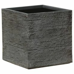 LuxenHome Stone Finish Square MgO Planter (Large)