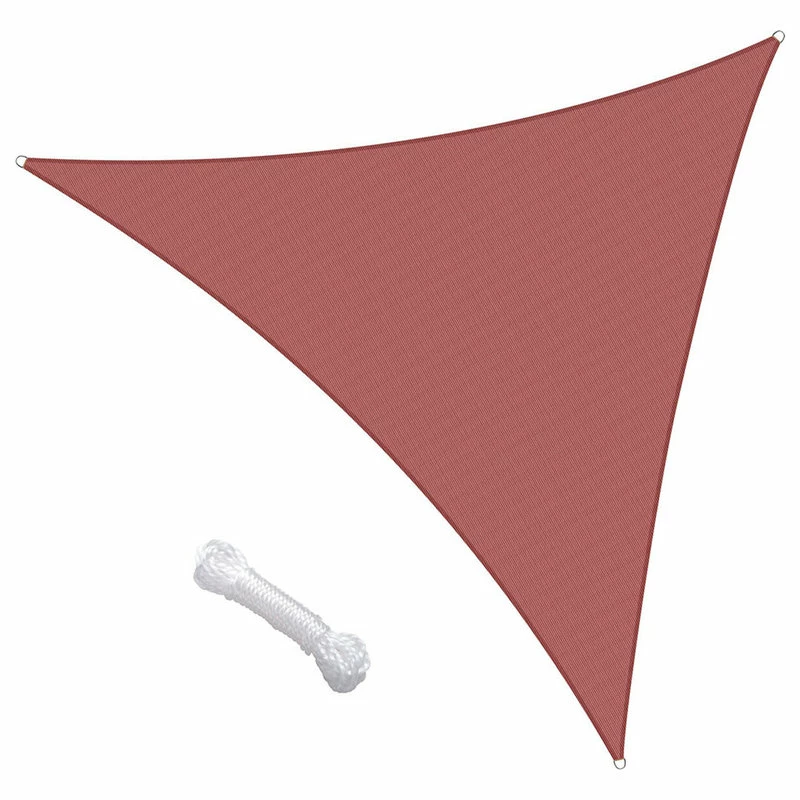 A+ Yescom 20 Ft 95% UV Block Triangle Sun Shade Sail Canopy Outdoor Patio Net - Image 2