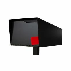 Modern Mailbox | Post Mounted Modern Mailbox | Monochromatic, Black, No Post