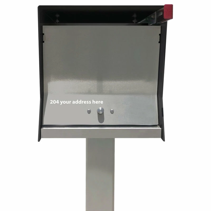 TedStuff The RetroBox With Locking Doors. Modern Pole Mounted Mailbox, Pole Not Included. - Image 3