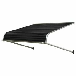 NuImage Awnings 1100 Series Aluminum Door Canopy 66"x48" Projection, Black