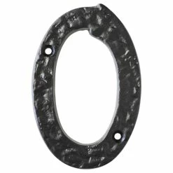 RCH Hardware Iron Vintage Farmhouse House Number, 4-Inch, Various Finishes, Blac