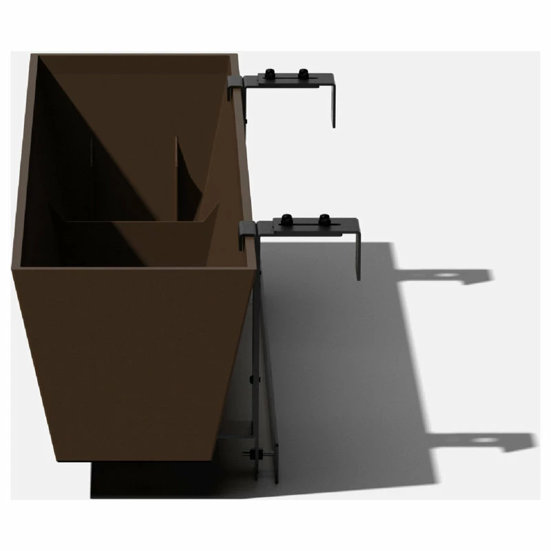 Veradek Beau Window Box Wall/Railing Planter, Espresso, 36" - Image 4