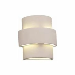 AmeriTec Lighting Caldwell Outdoor Wall Light, Paintable Bisque, Open Top