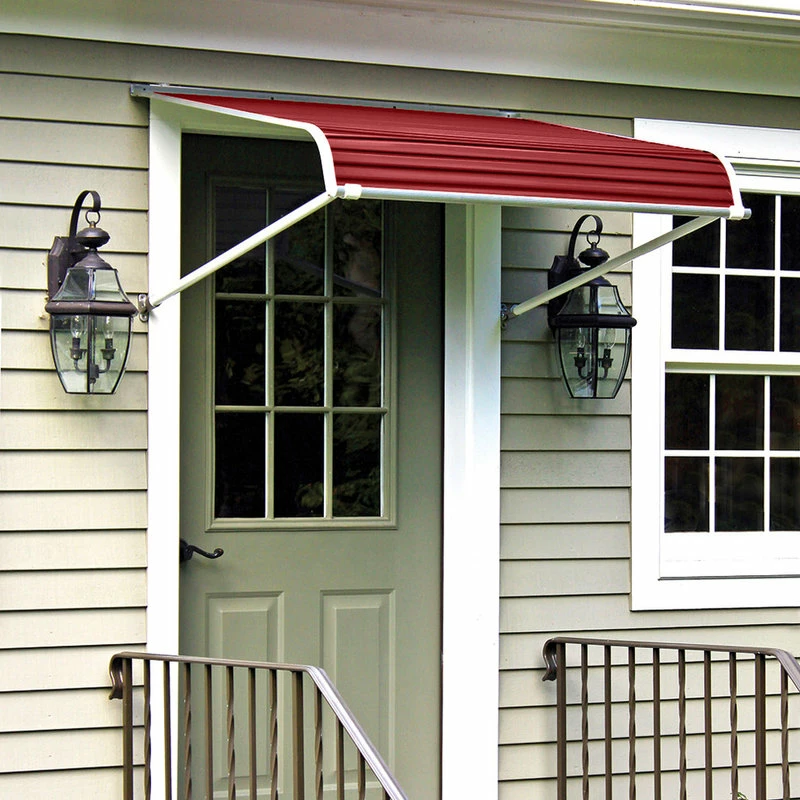NuImage Awnings 1100 Series Aluminum Door Canopy 84"x48" Projection, Brick Red 5 NuImage Awnings 1100 Series Aluminum Door Canopy 84"x48" Projection, Brick Red - Image 3