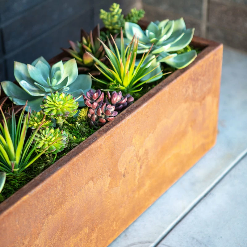 Veradek Metallic Series Corten Steel Window Box Planter, 36" - Image 10