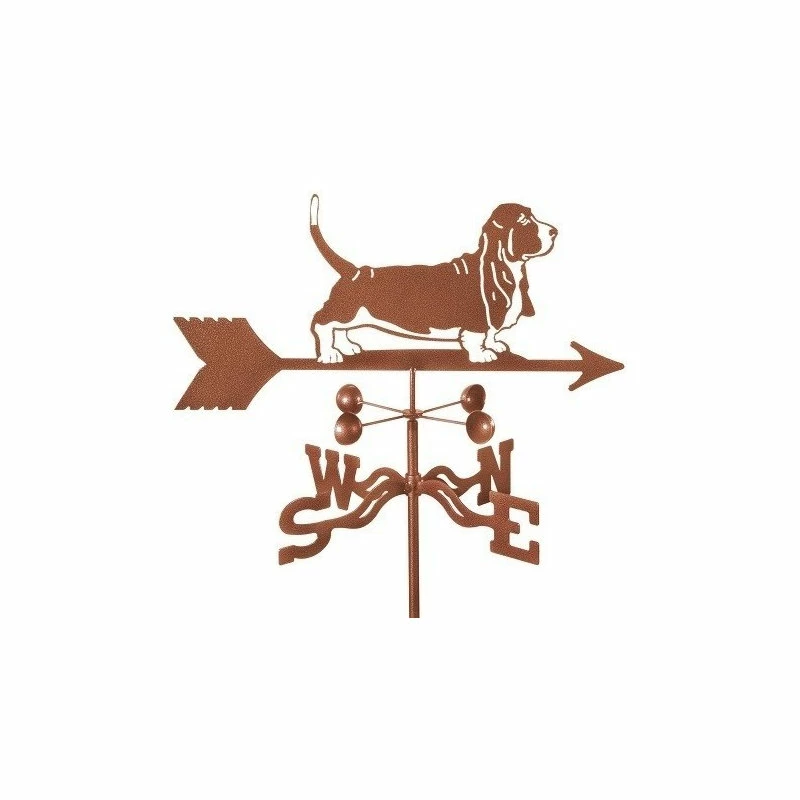 EZ Vane LLC Basset Hound Weathervane With Post Mount