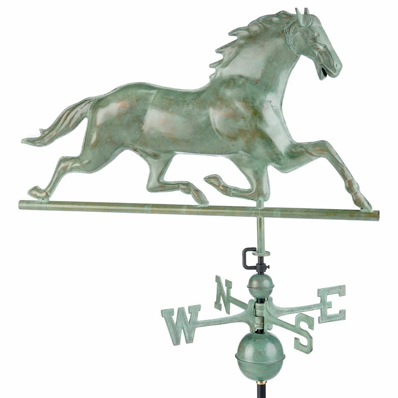 Good Directions, Inc. Horse Weathervane, Blue Verde Copper