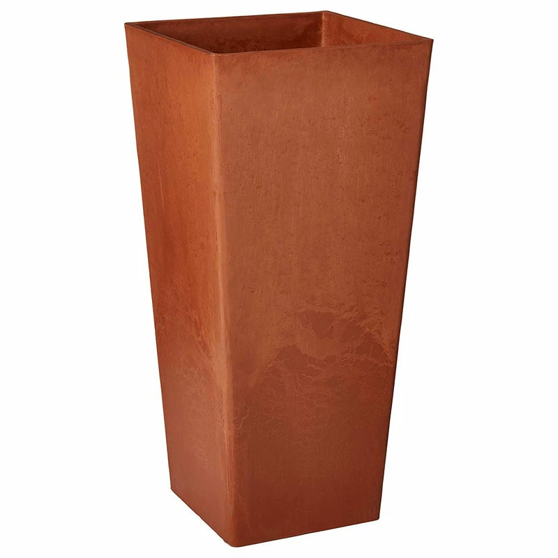 Arcadia Garden Products Contempo Tall Square Planter, Terra-Cotta