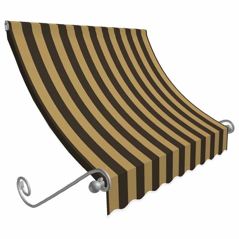 Awntech Corporation 5' Charleston Window/Entry Awning, Brown/Tan