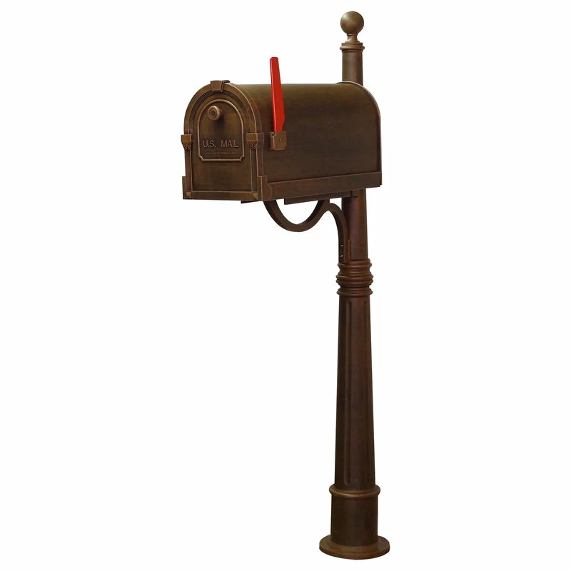 Special Lite Products Company Savannah Curbside Mailbox With Ashland Mailbox Post Unit, Copper - Image 2