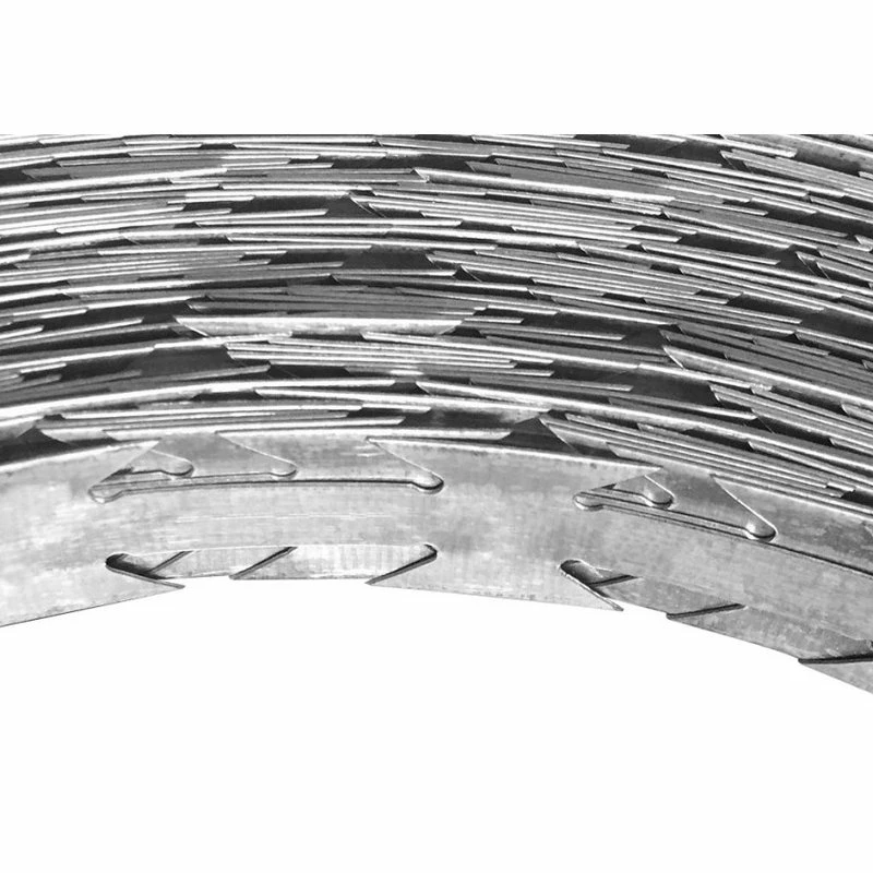 Vida XL International B.V. VidaXL BTO-22 NATO Razor Wire 328.1' Steel Coiled Fence Barbed Tape Fencing - Image 5