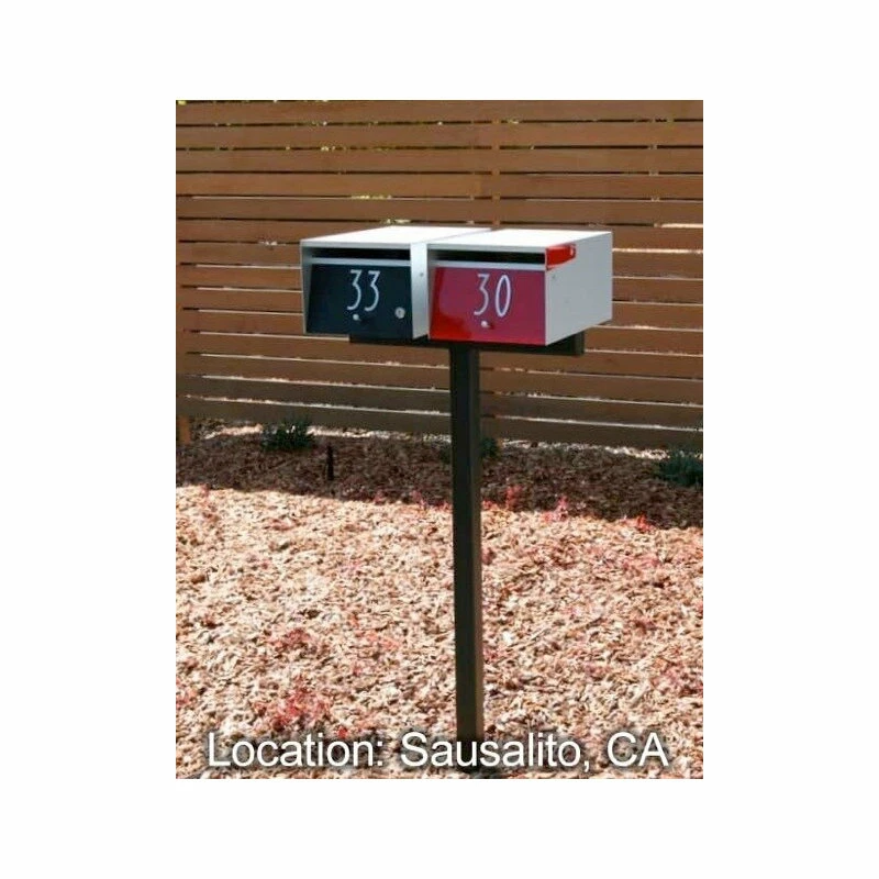 FOS Designs USA Urban Front Opening Zincalume Mailbox, Red - Image 4