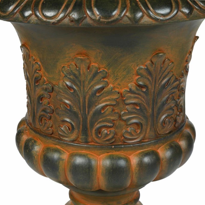 LuxenHome Weathered Decorative MgO Urn Planter - Image 4