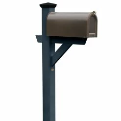 Highwood Hazleton Mailbox Post, Federal Blue