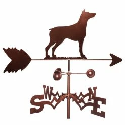 Null Doberman Pinscher Weathervane With Garden Mounting
