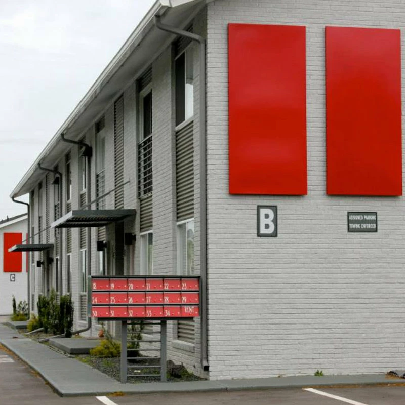 FOS Designs USA Urban Front Opening Zincalume Mailbox, Red - Image 3