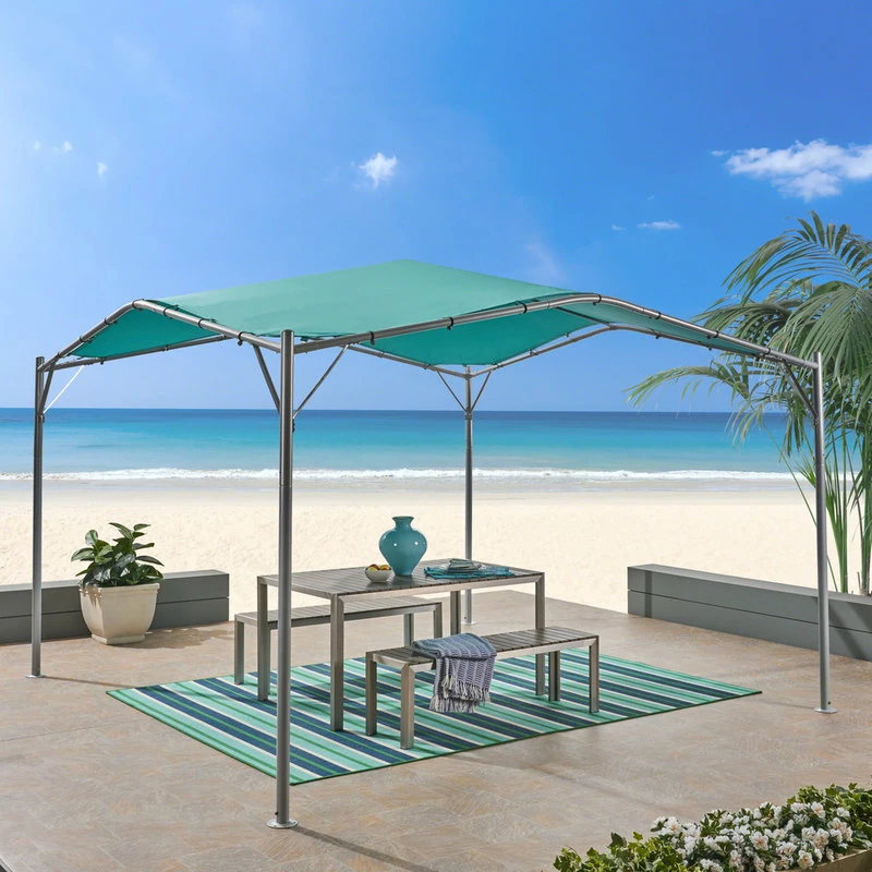 GDFStudio GDF Studio Poppy Outdoor 11.5'x11.5' Modern Gazebo Canopy, Teal - Image 2