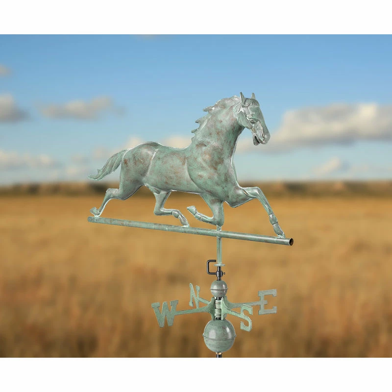 Good Directions, Inc. Horse Weathervane, Blue Verde Copper - Image 3
