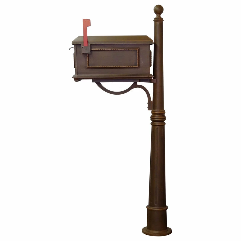 Special Lite Products Company Traditional Curbside Mailbox With Ashland Mailbox Post Unit, Copper - Image 5