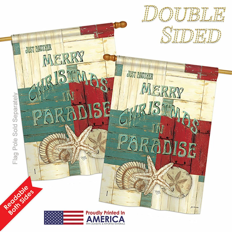 Breeze Decor Xmas In Paradise Winter, Seasonal House Flag 28"x40" - Image 3