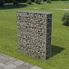 Vida XL International B.V. VidaXL Gabion Wall With Covers Galvanized Steel 31.5"x7.87"x39.4" Garden Fence