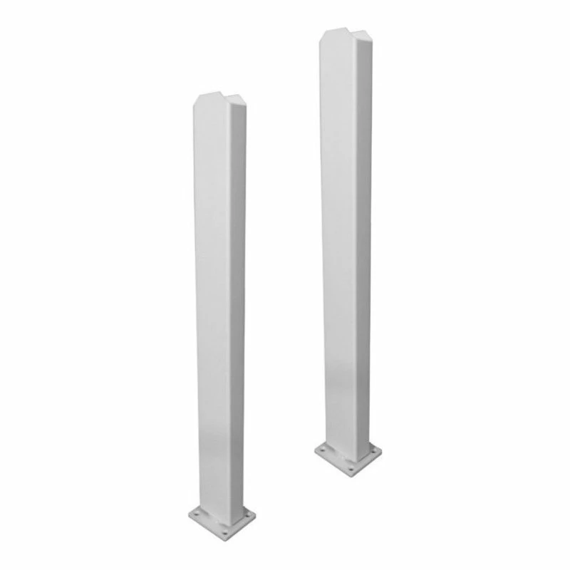 WamBam Fence Inc. Galvanized Steel Surface Mount For Vinyl Posts, 2 Pack