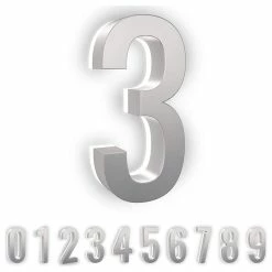 Modern Lights 5 In ABS Backlit LED Floating Address Number, Up-Scale Modern Look LumaNumbers,
