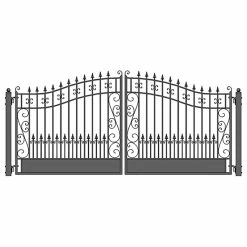 Aleko Products Aleko Iron Dual Swing Gate Venice Style