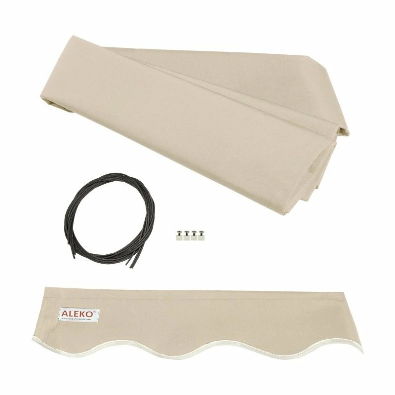 Aleko Products Waterproof Fabric For Retractable Patio Awning, Ivory, 13'x10' 3 Aleko Products Waterproof Fabric For Retractable Patio Awning, Ivory, 13'x10'