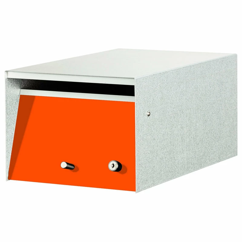 FOS Designs USA Urban Front Opening Zincalume Mailbox, Orange