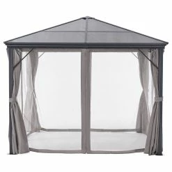 GDFStudio GDF Studio Bali Outdoor 10'x10' Aluminum Framed Gazebo With Curtains, Gray/Black 22 GDFStudio GDF Studio Bali Outdoor 10'x10' Aluminum Framed Gazebo With Curtains, Gray/Black -EZ Vane Shop e1b118ed02382c95 8199 w800 h800 b1 p0