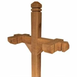 Wilray Designs Decorative Cedar Wood Double Mailbox Post