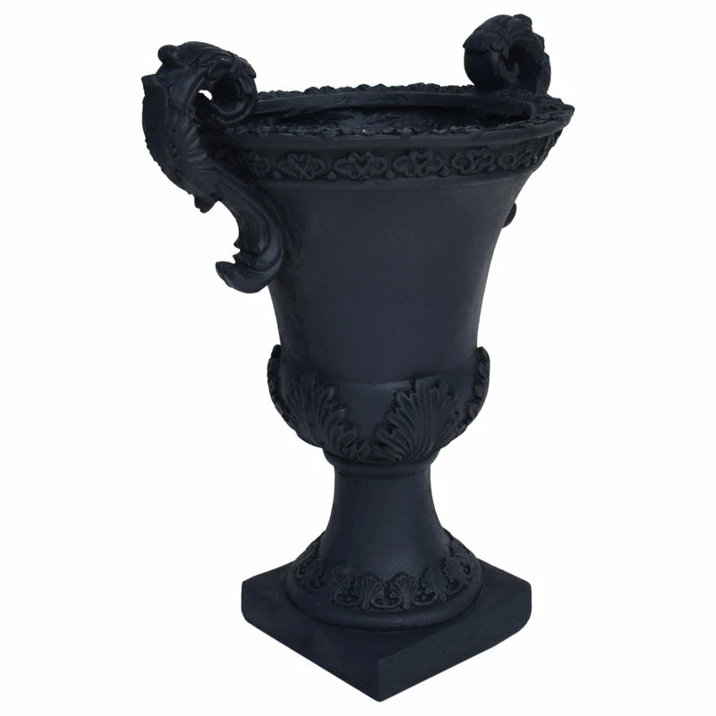 GDFStudio GDF Studio Renee Lightweight Concrete Chalice Garden Decorative Urn Planter, Bla - Image 6