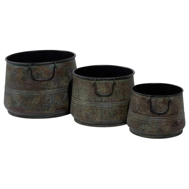 Brimfield & May Rustic Brass Metal Planter 69183 8 Brimfield & May Rustic Brass Metal Planter 69183 - Image 6