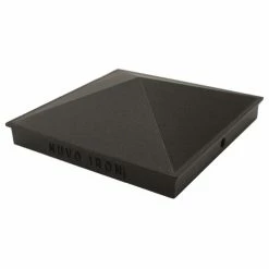 Nuvo Iron Decorative Pyramid Aluminium Post Cap For 5.5" X 5.5" Posts - Black (PCP03)
