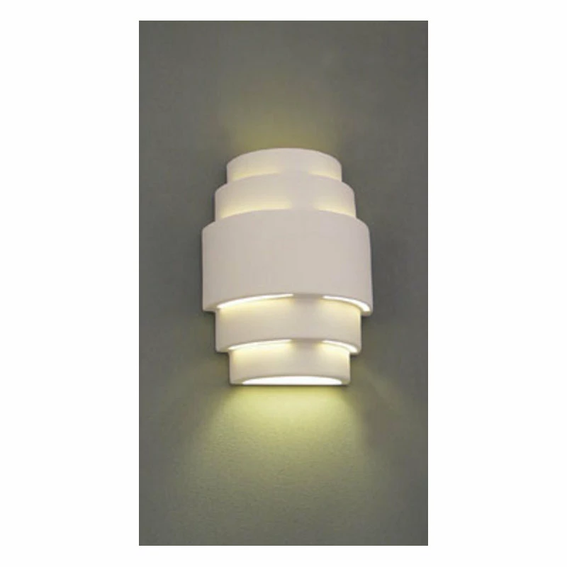 AmeriTec Lighting Ziggurat Outdoor Wall Light, Paintable Bisque, Open Top - Image 3