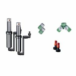 AutoWater Inc. Quick-Snap Buried Adjustable Sprinkler, Black, 2-Pack