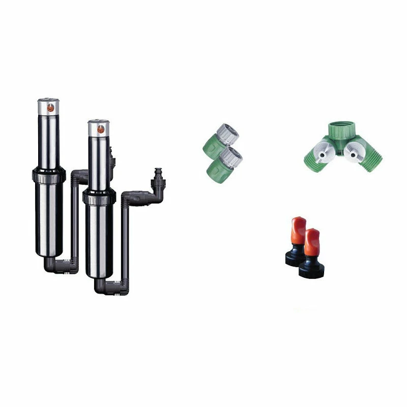 AutoWater Inc. Quick-Snap Buried Adjustable Sprinkler, Black, 2-Pack